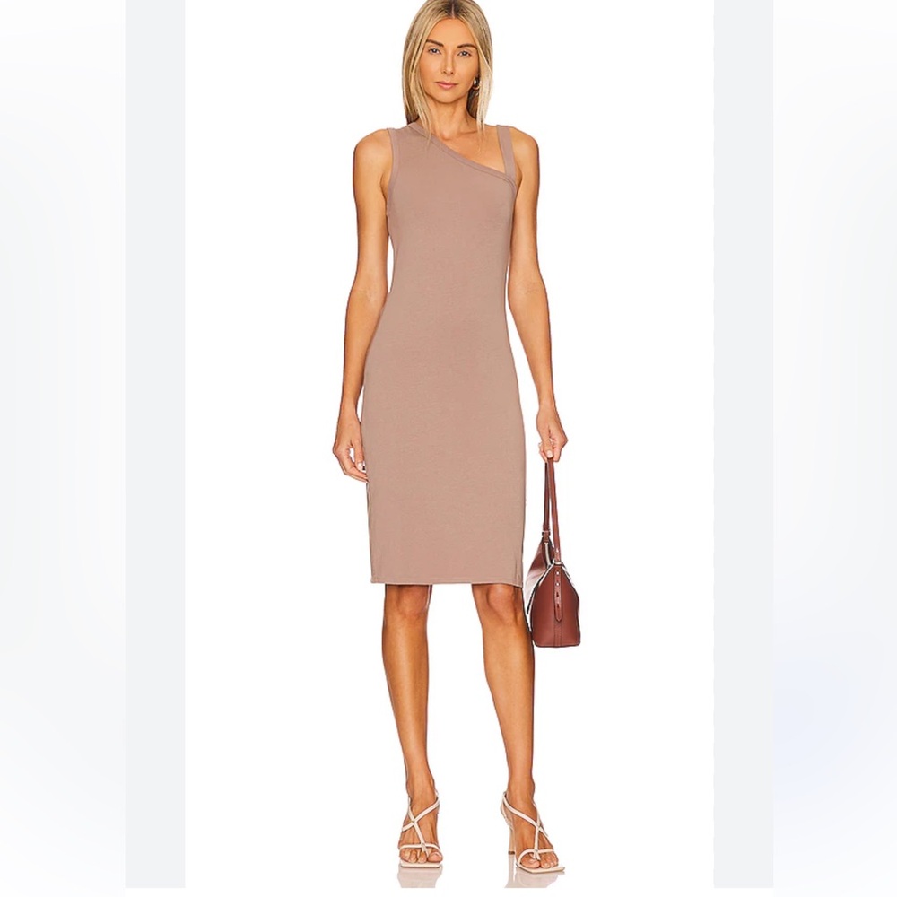 New REVOLVE Bobi Modal Jersey Tank Dress Sz M Java Money Neutrals Money Minimal